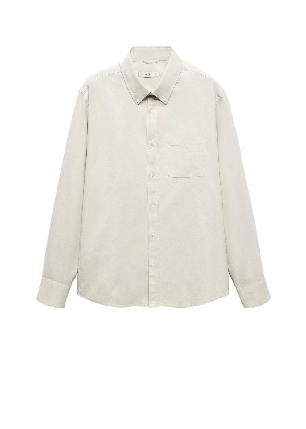 MANGO MAN - Regular fit Oxford cotton shirt greenMen Product Image