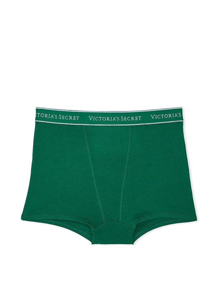 Logo Cotton High-Waist Boyshort Panty Product Image