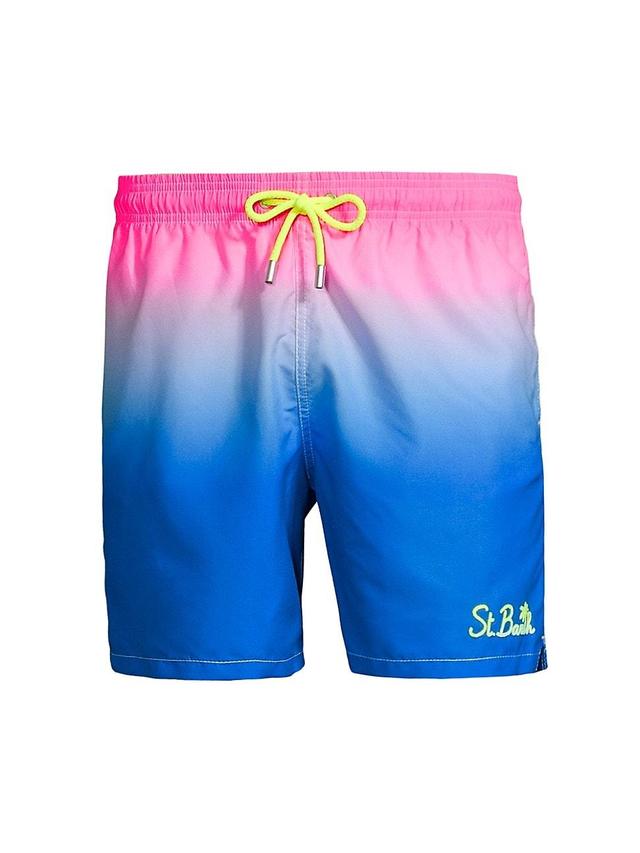 Mens Striped Drawstring Swim Shorts Product Image