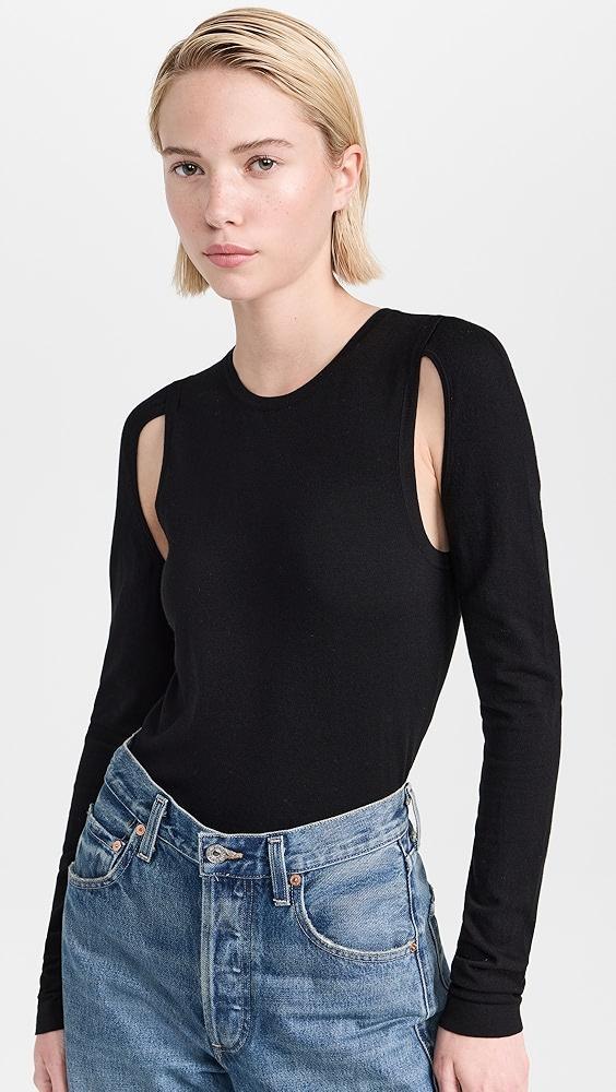 Helmut Lang Cutout Crew Top | Shopbop Product Image