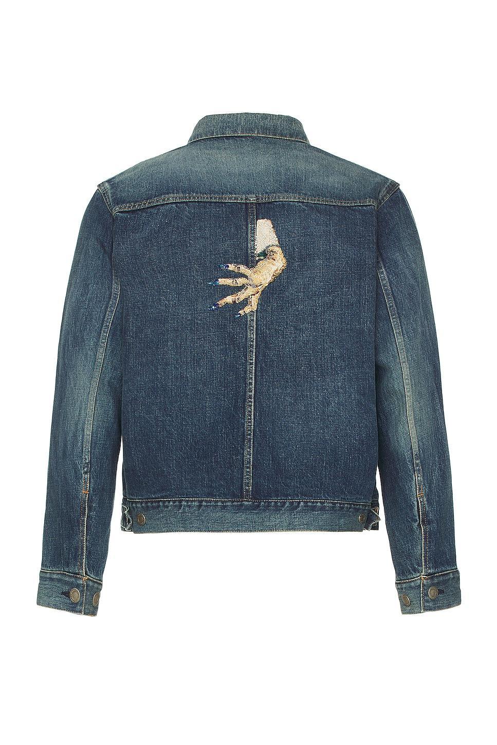 Undercover Hand Denim Jacket in Blue Product Image