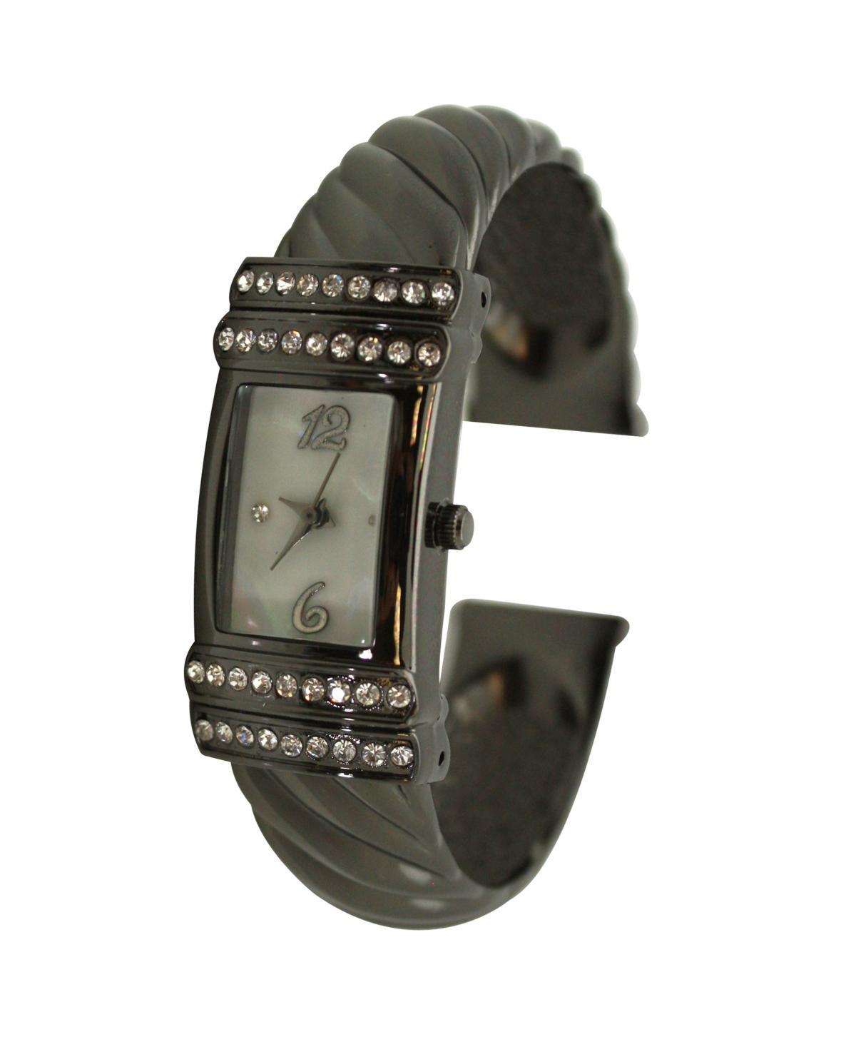 Olivia Pratt Womens Three Hand Quartz Gunmetal Stainless Steel Watch, 32mm Product Image