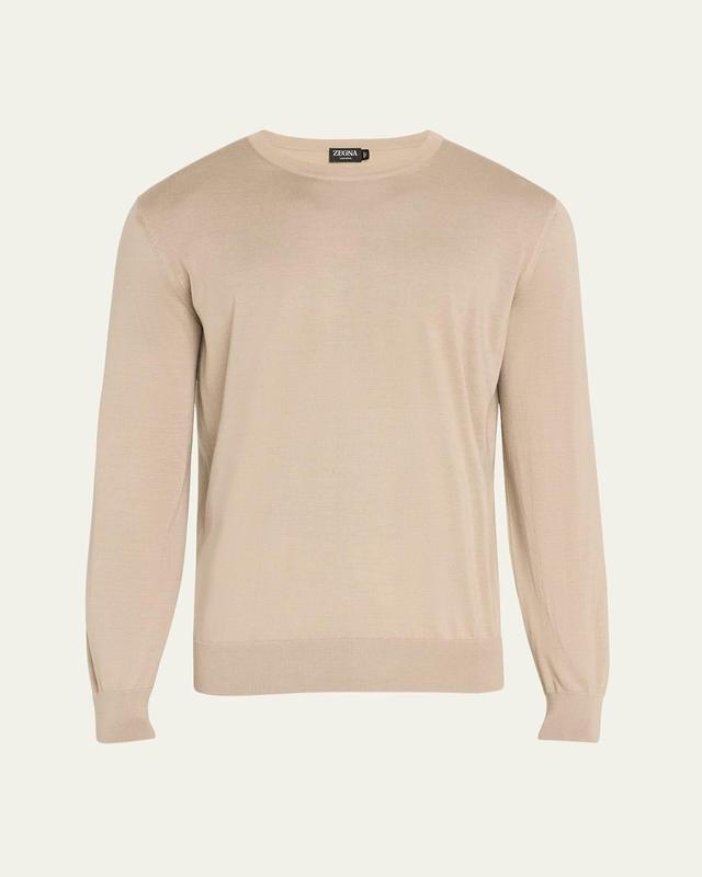 Mens Cashseta Cashmere and Silk Crewneck Sweater Product Image