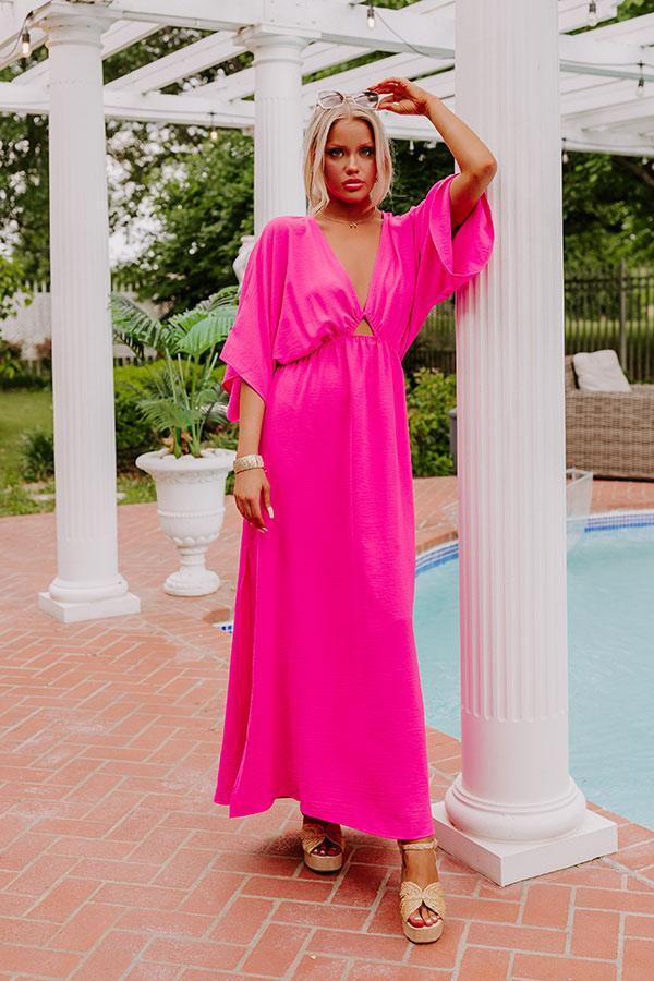 Tulum Vacay Maxi Dress in Fuchsia Product Image