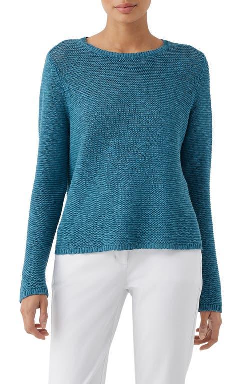 Womens Linen & Cotton Crewneck Sweater Product Image