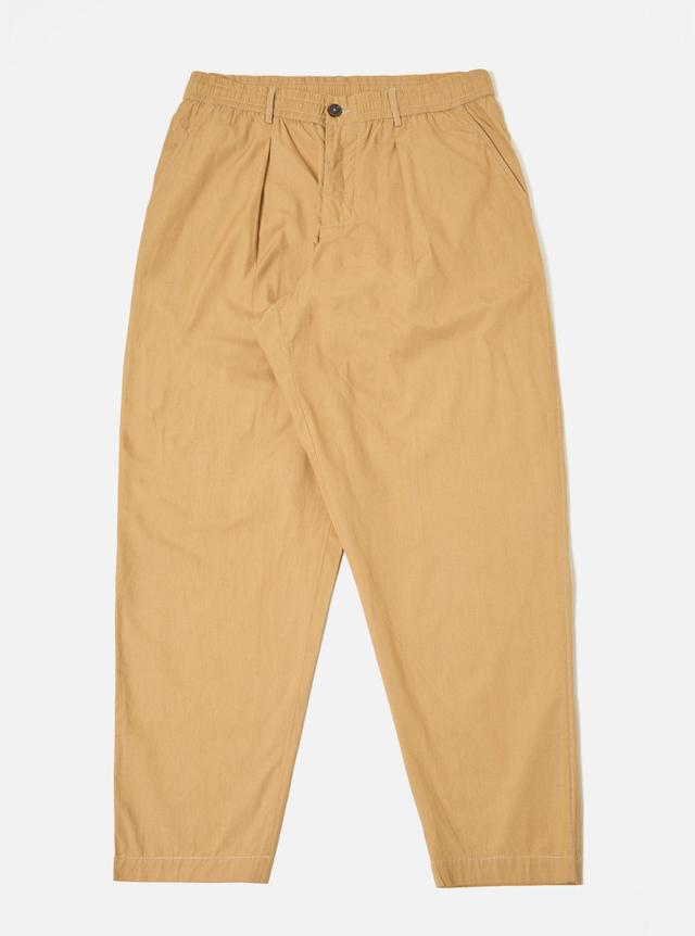 Universal Works Pleated Track Pant in Sand Broad Cloth Product Image