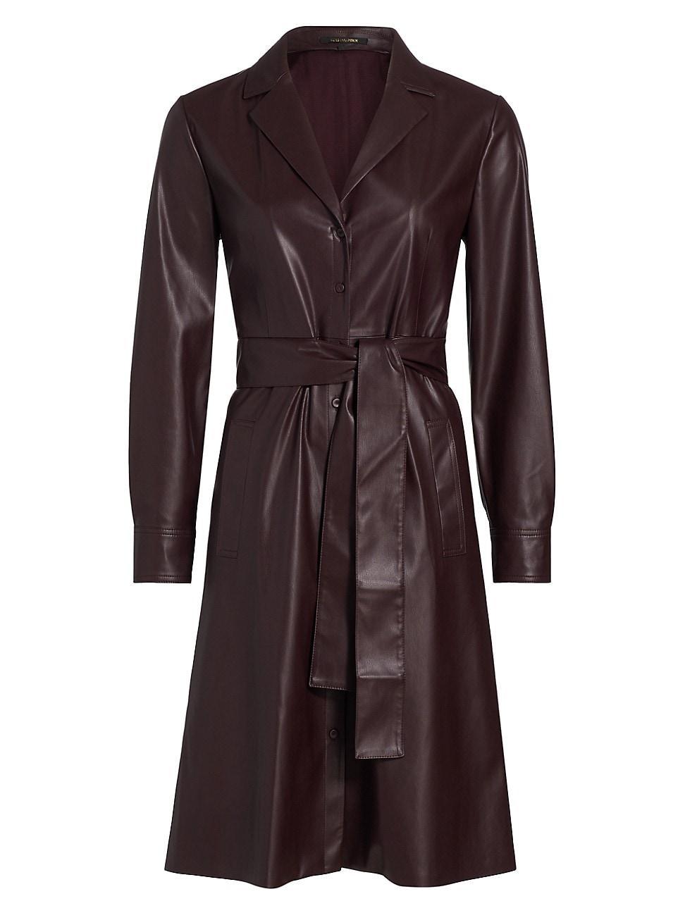 Womens Dixie Faux Leather Shirtdress Product Image