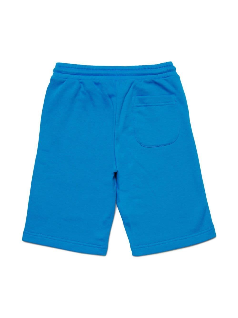 Logo-print Cotton Track Shorts In 蓝色 Product Image