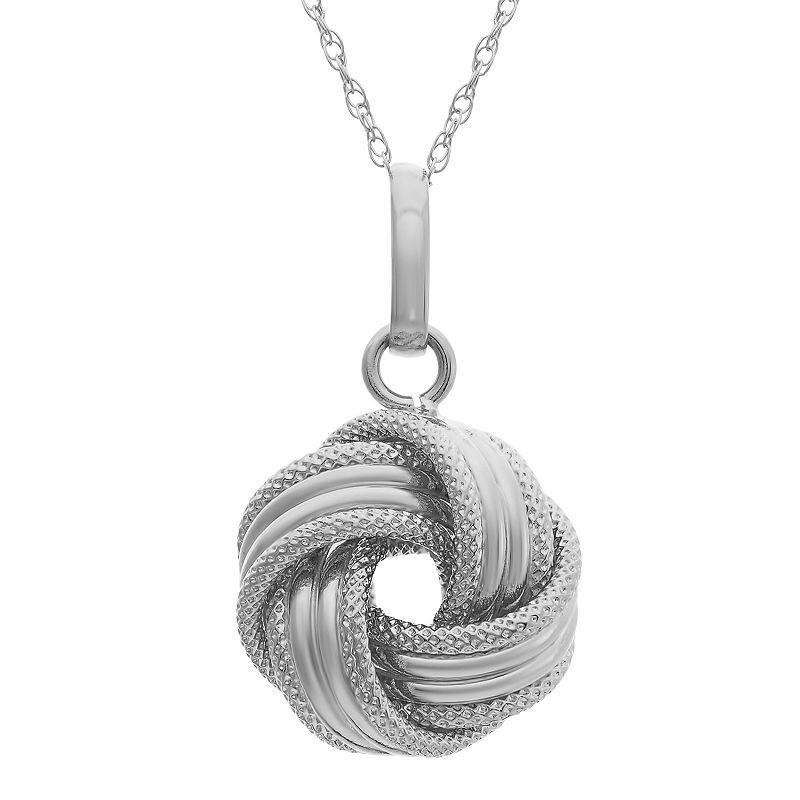 Jordan Blue 10k Gold Love Knot Pendant, Womens, 10k Whgold Product Image