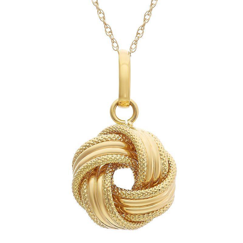 10k Gold Love Knot Pendant, Womens, Yellow Product Image