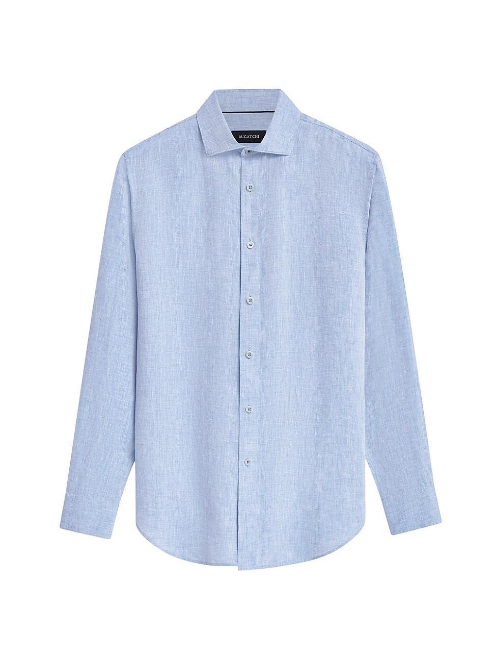 Bugatchi Axel Linen Button-Up Shirt Product Image