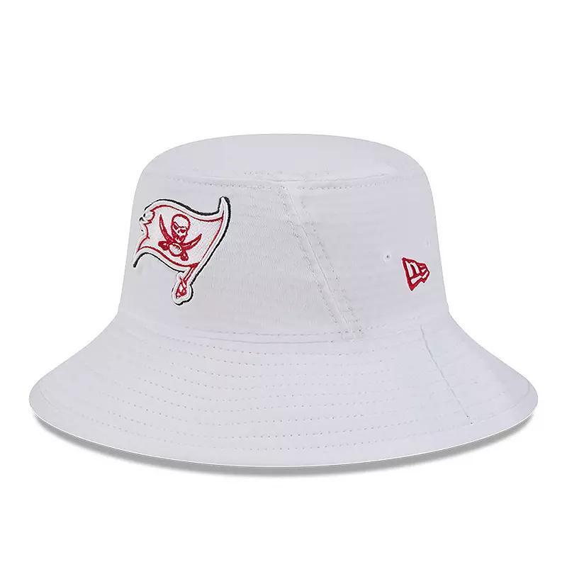 New Era Mens White Tampa Bay Buccaneers 2024 Nfl Training Camp Stretch Bucket Hat Product Image