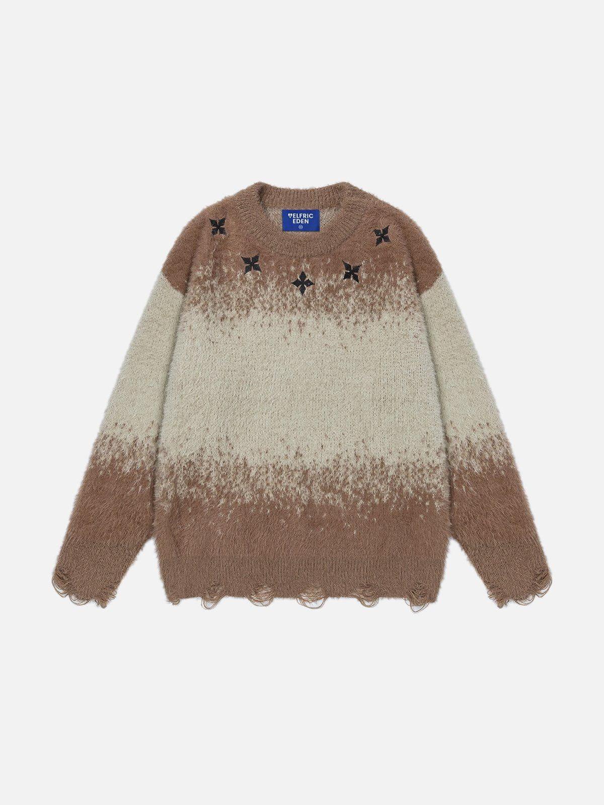 Aelfric Eden Vintage Gradient Distressed Sweater Product Image