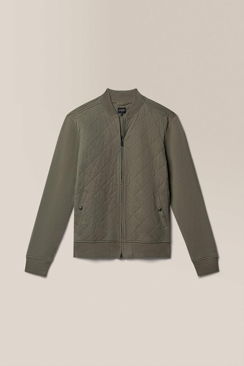 Good Man Brand Quilted Bomber Jacket- Army Product Image