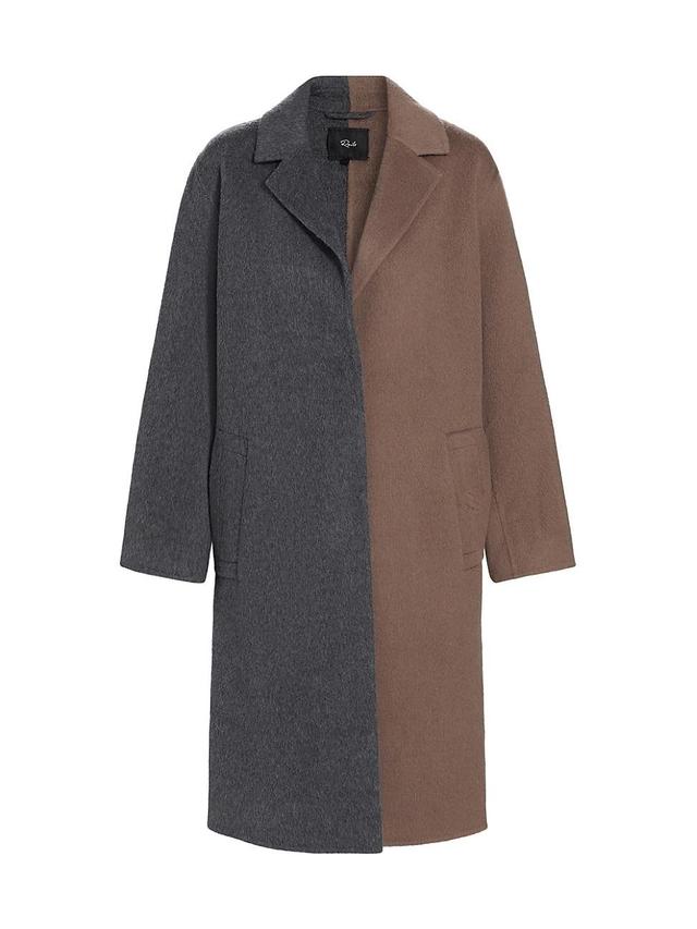 Womens Lore Colorblocked Wool-Blend Coat Product Image