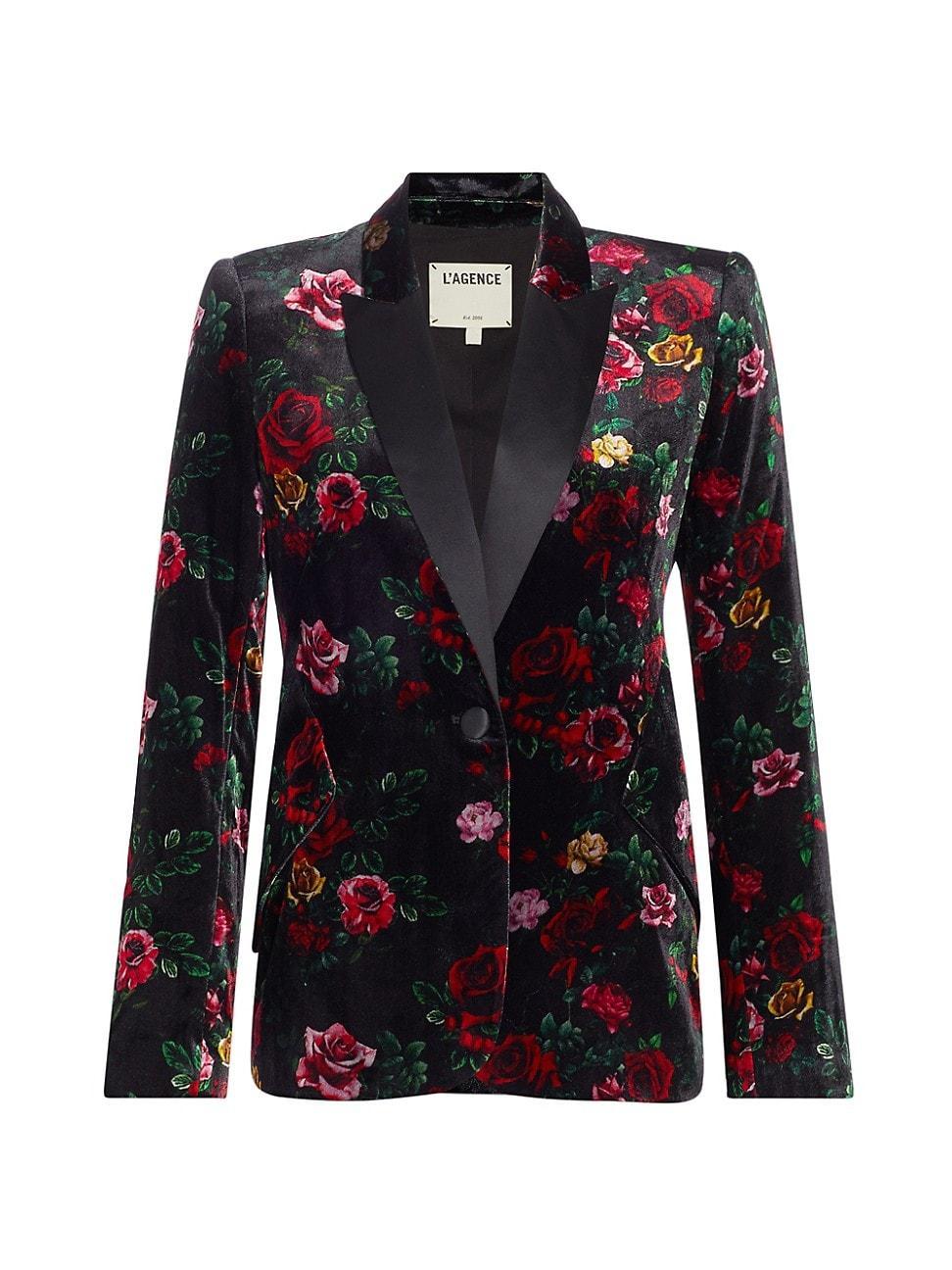 LAGENCE Chamberlin Floral Velvet Blazer Product Image