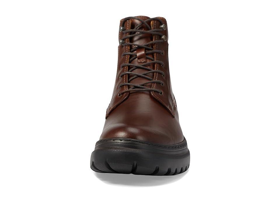 Johnston & Murphy Kelton Plain Toe Boot (Mahogany Full Grain) Men's Boots Product Image