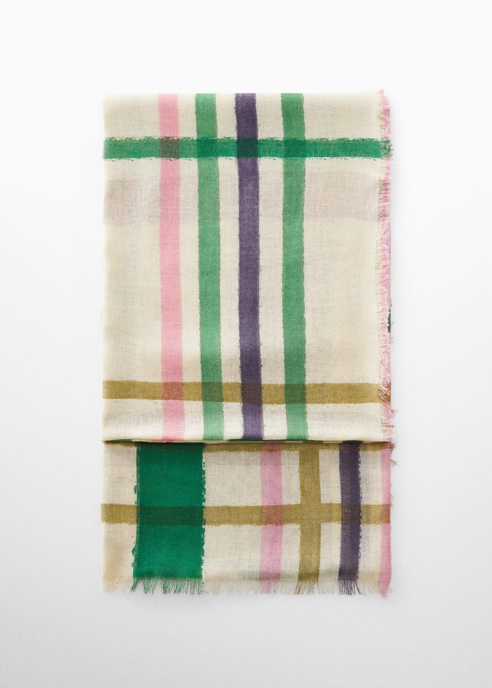 MANGO - Multi-color striped scarf - One size - Women Product Image