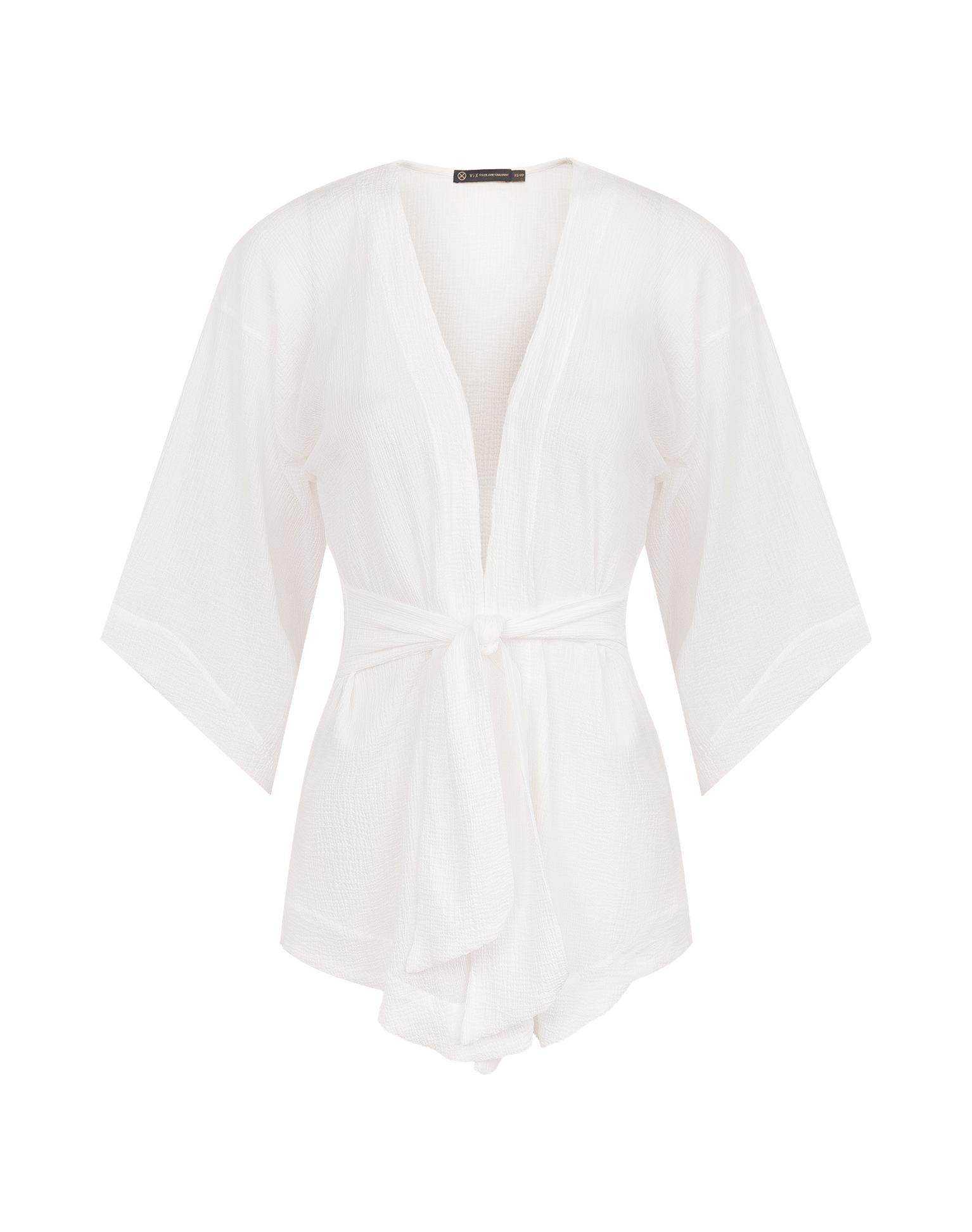 Yanka Short Kimono Cover Up - Off White Product Image