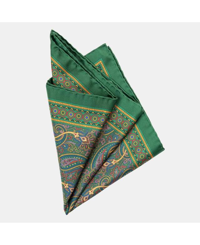 Elizabetta Mens Garibaldi - Large Silk Pocket Square for Men Product Image