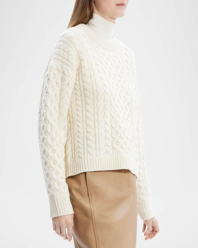 Cable-Knit Aran Wool-Cashmere Sweater Product Image