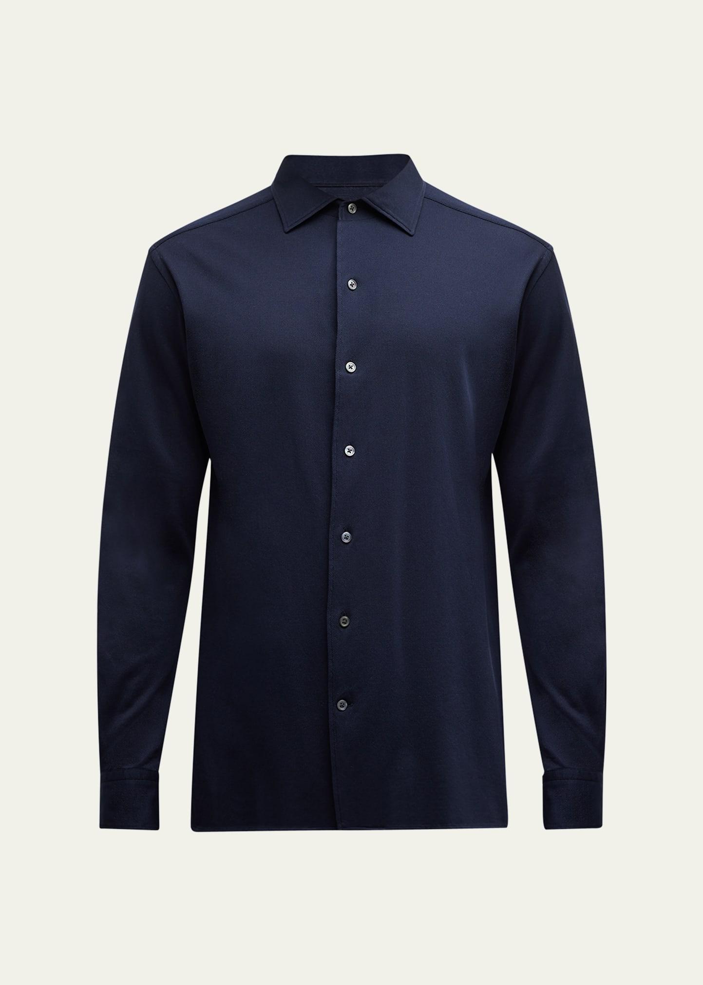 Zegna Cotton Regular Fit Dress Shirt Product Image