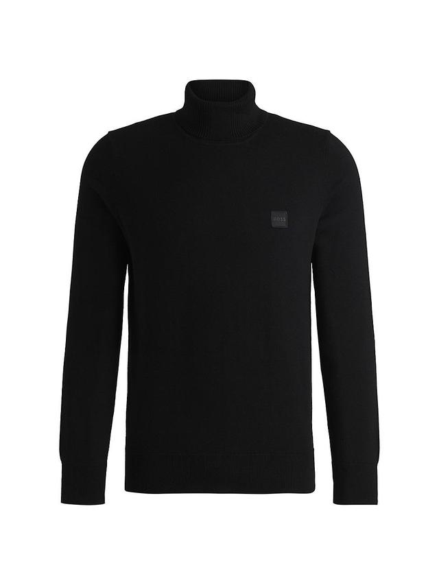 Mens Rollneck Regular-Fit Sweater in Cotton and Cashmere Product Image