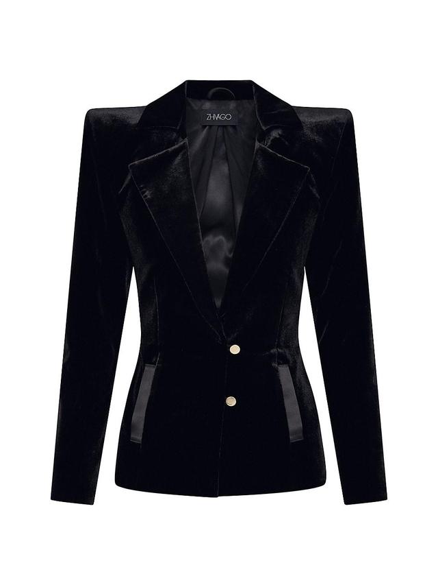 Womens More Human Than Human Velvet Single-Breasted Jacket Product Image