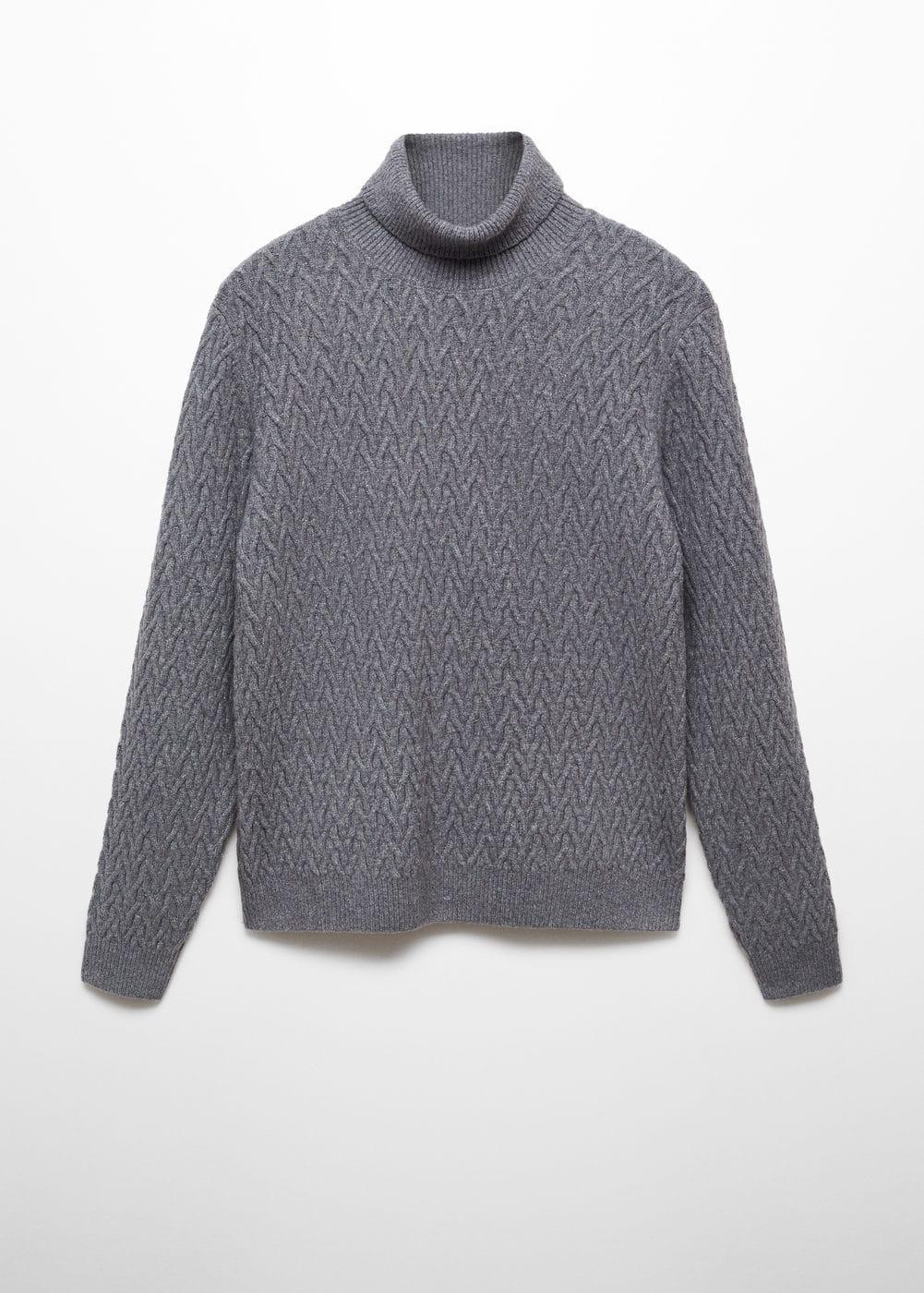 Braided turtleneck sweater - Men | MANGO USA Product Image