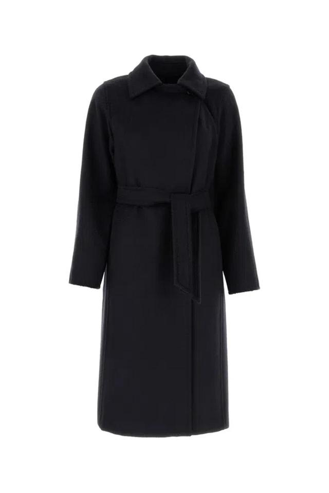 MAX MARA Collared Belted Coat In Multicolor Product Image