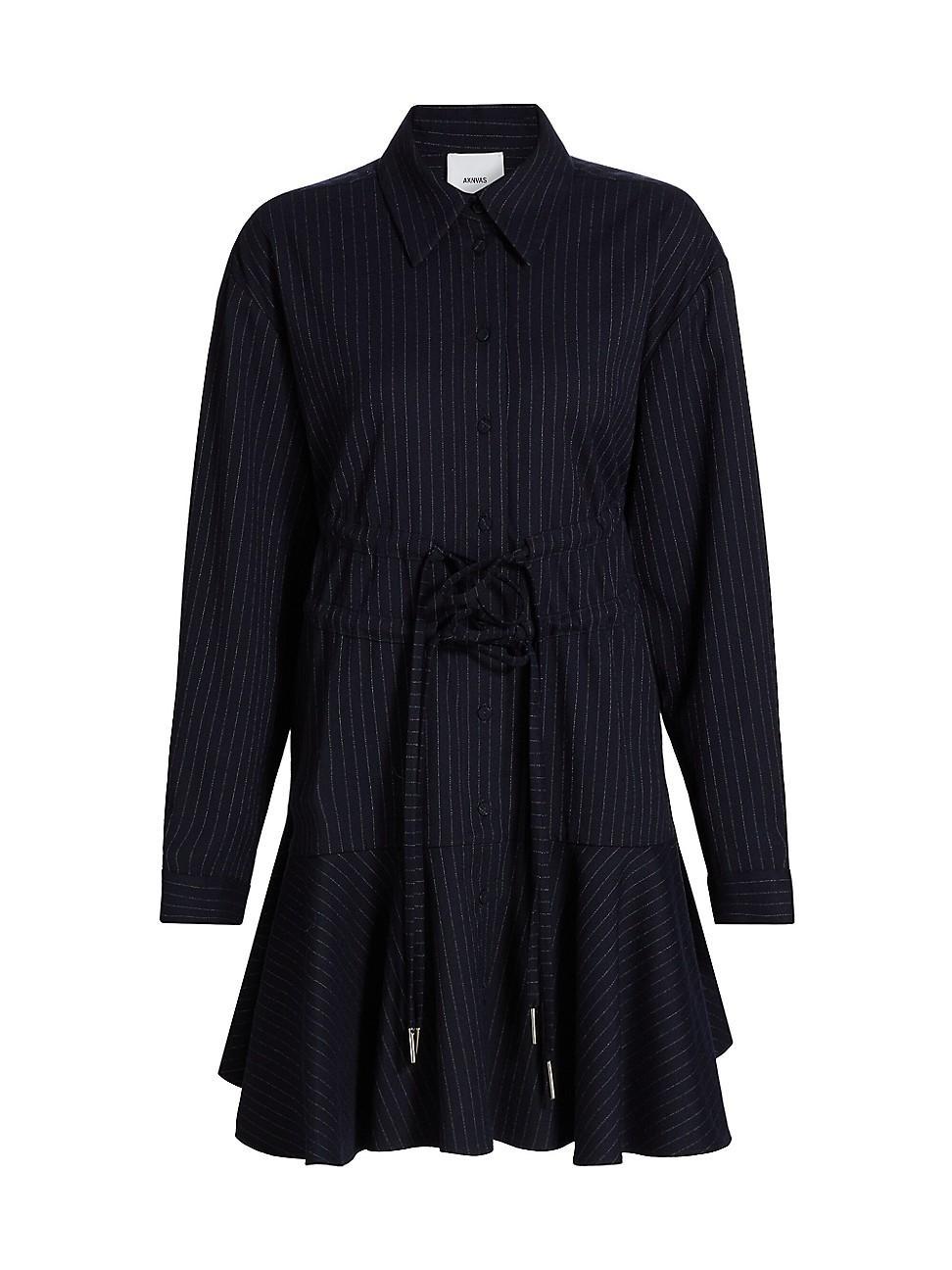 Womens Marina Striped Shirt Minidress product image