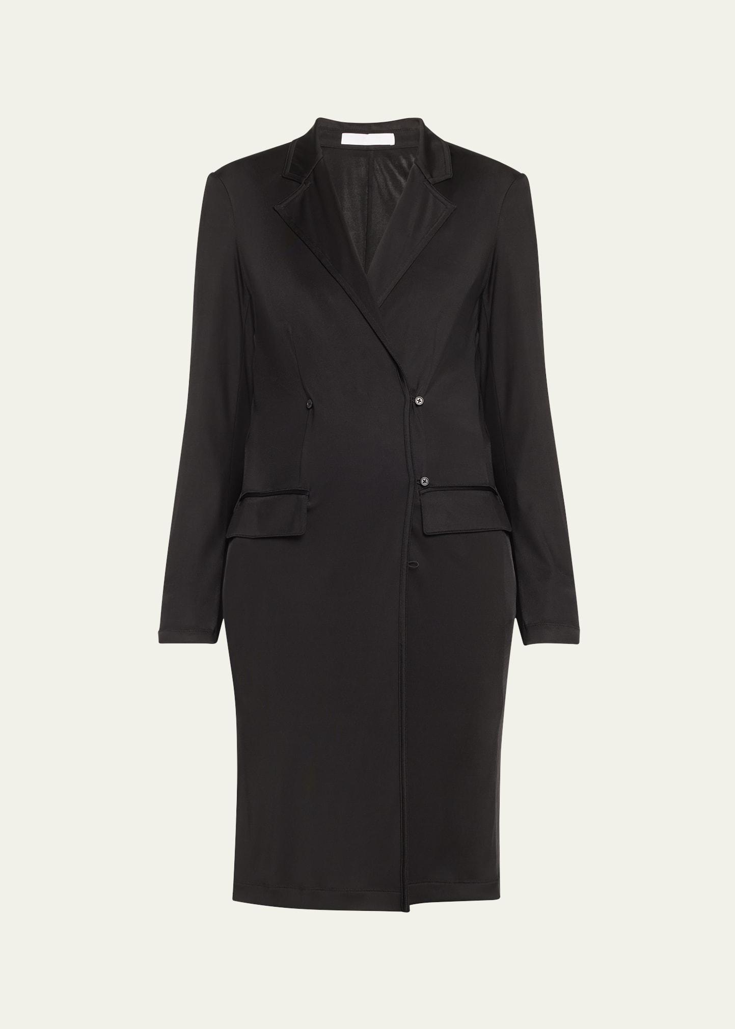 Womens Long Single-Breasted Jacket Product Image