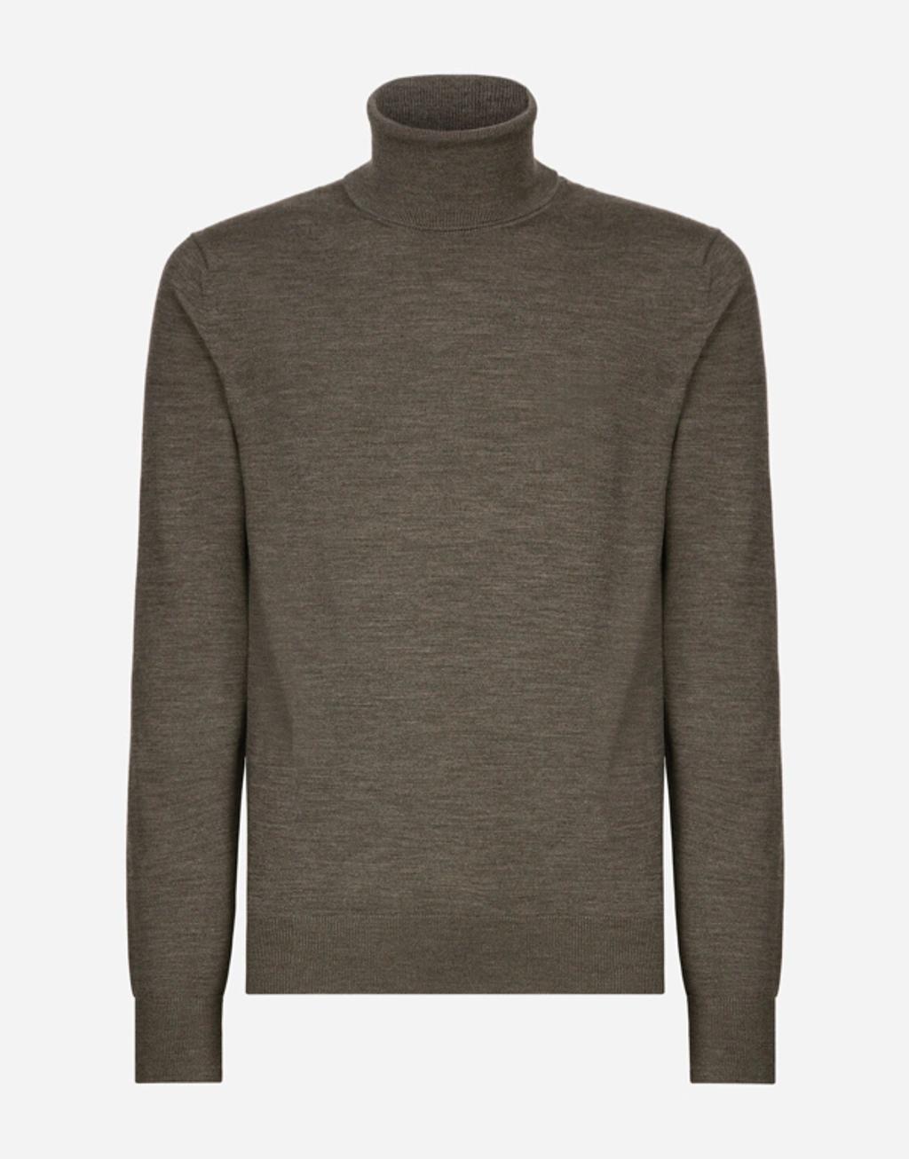 Extra-fine Cashmere Turtleneck Sweater In Grey Product Image