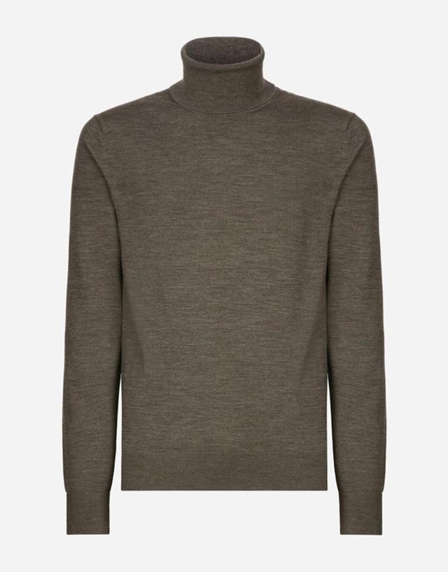 Extra-fine Cashmere Turtleneck Sweater In Grey Product Image