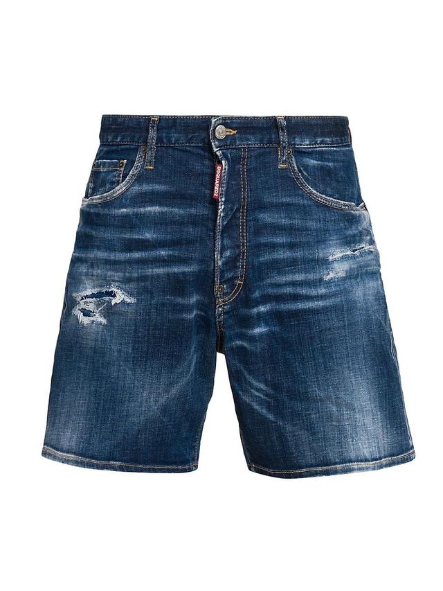 Mens Boxer Denim Shorts Product Image