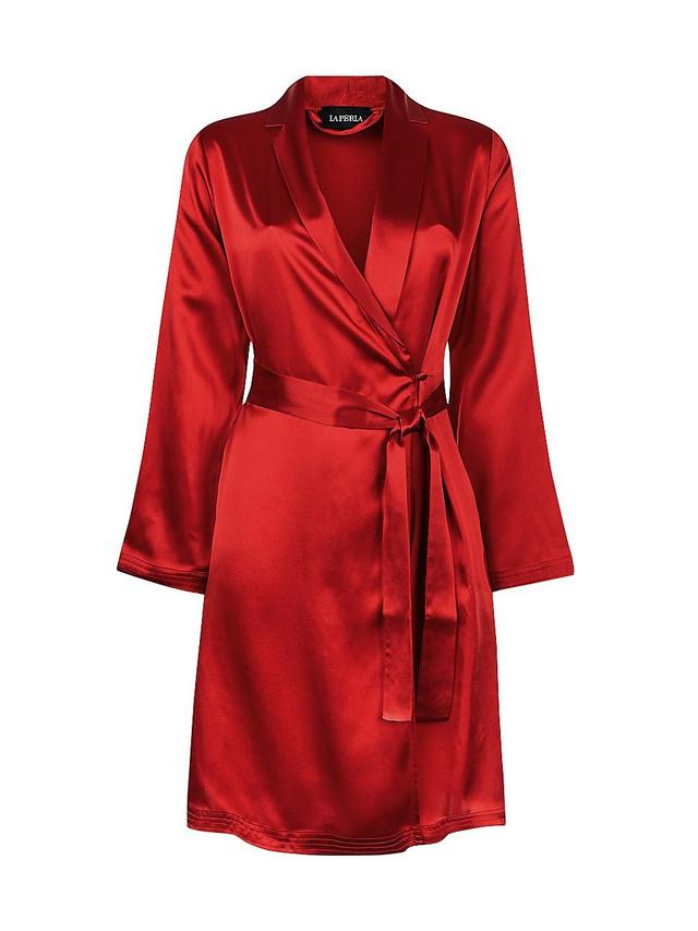 Womens Silk Short Robe Product Image