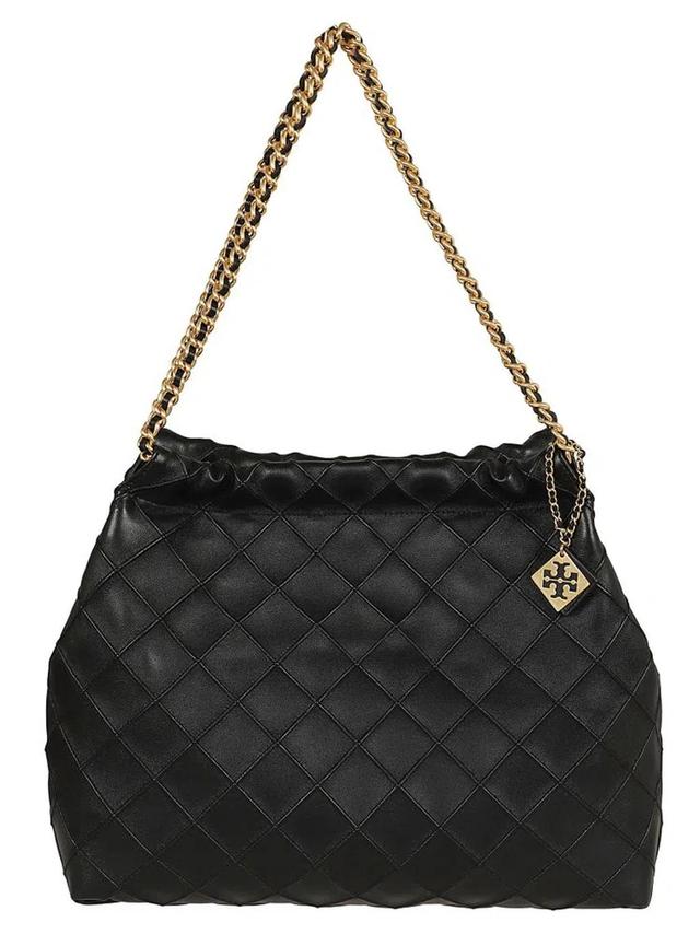 TORY BURCH Fleming Soft Drawstring Tote Bag In Black Product Image