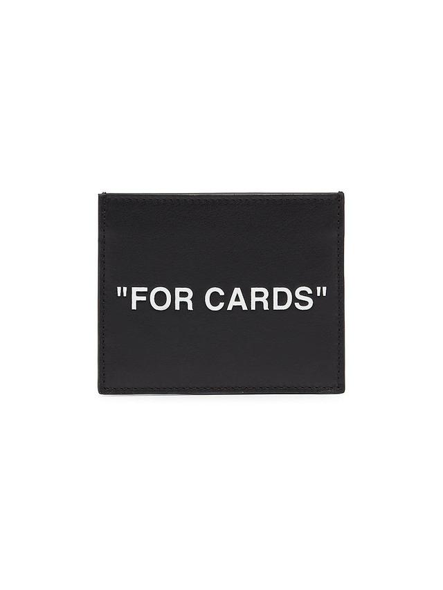 OFF-WHITE Quote Card Case in Black & White - Black. Size all. Product Image