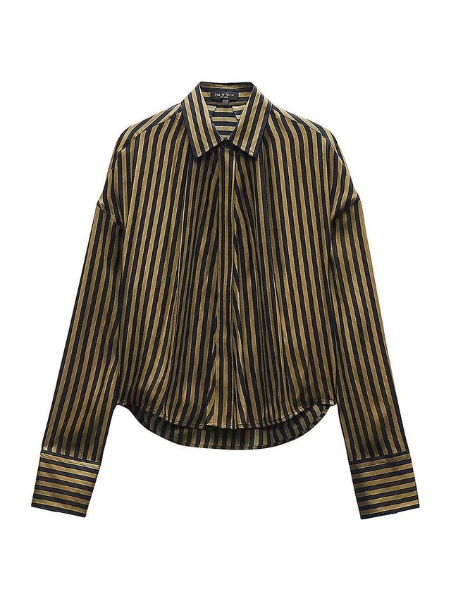 Womens Martha Silk-Blend Button-Up Shirt Product Image