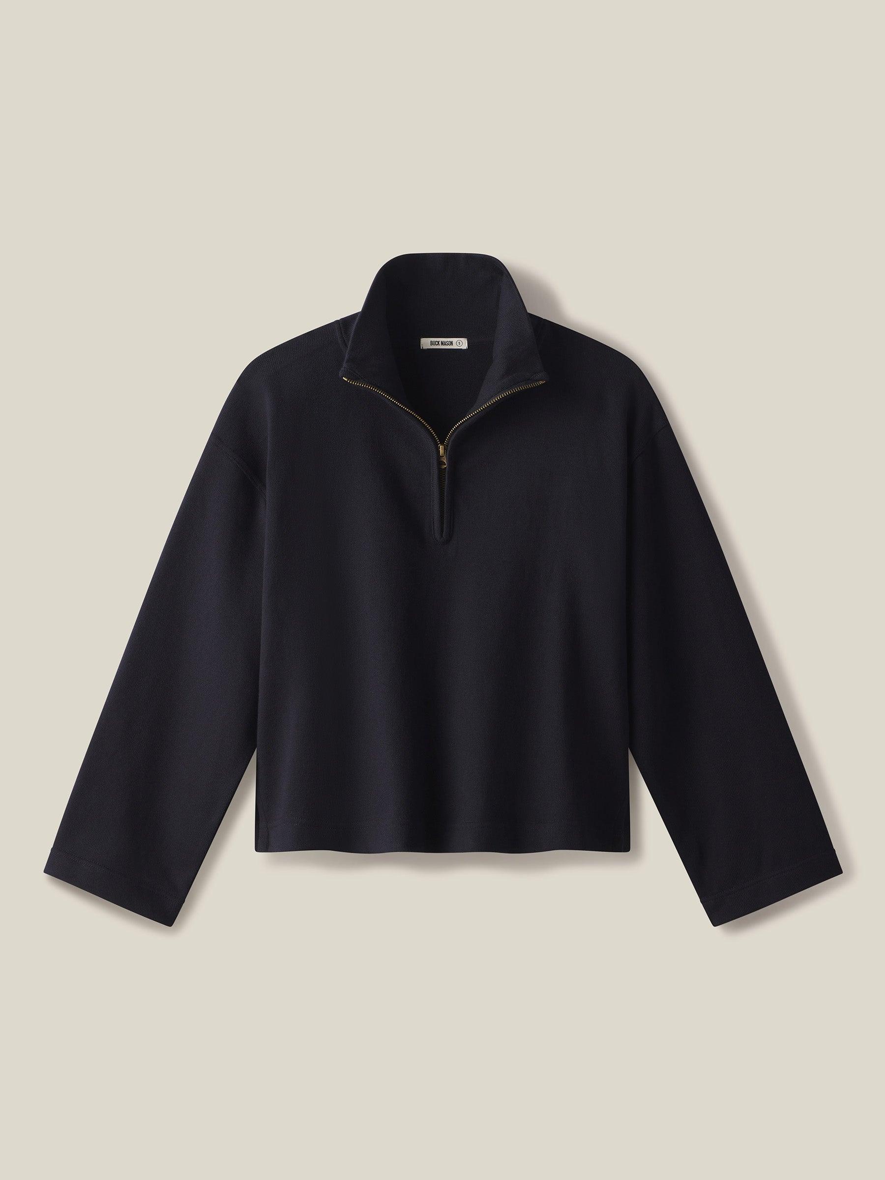 Dark Navy Mariner Jersey Half-Zip Product Image