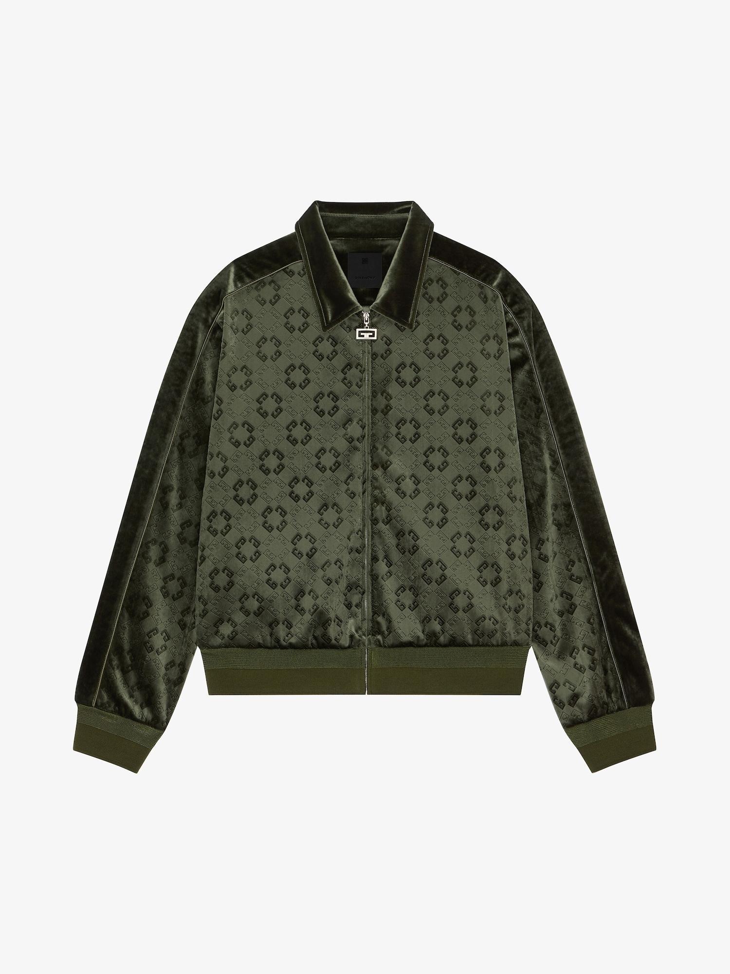 Tracksuit jacket in monogram 72 velvet Product Image