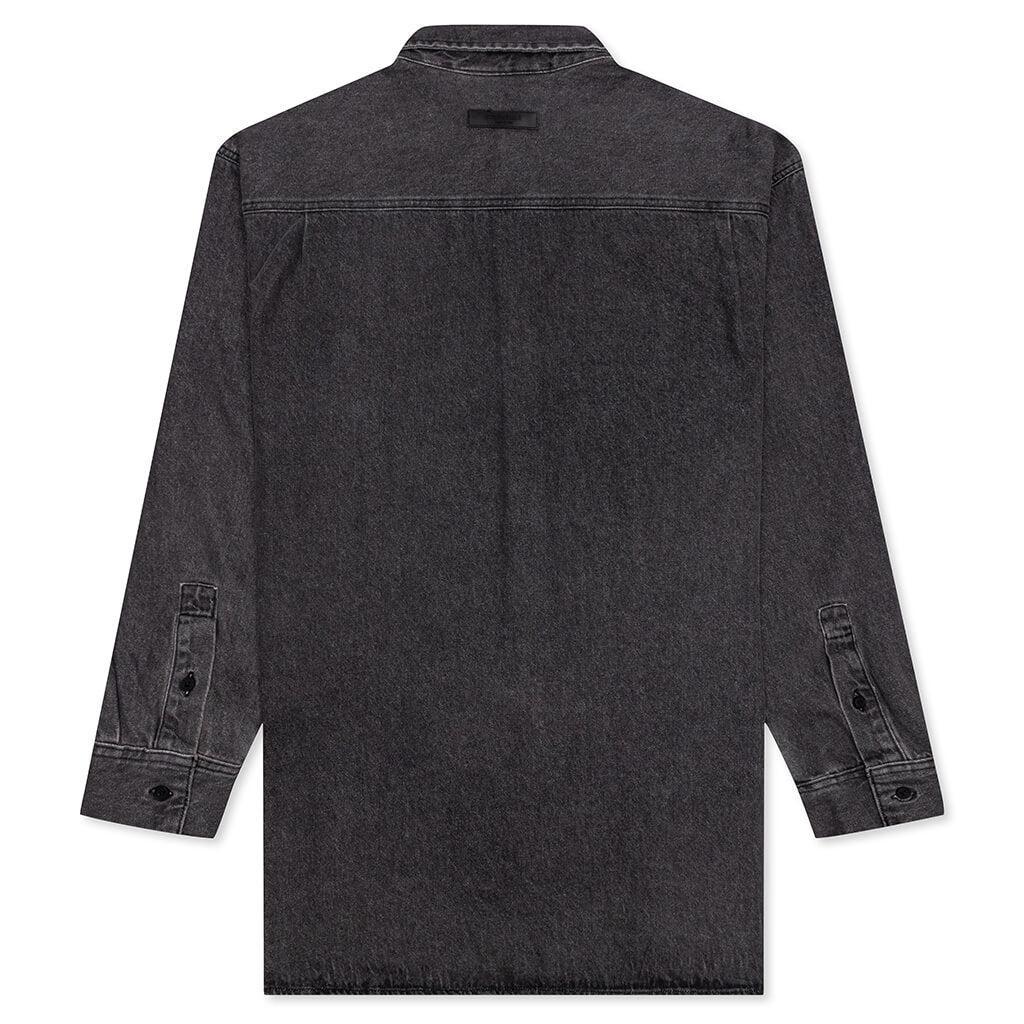 Essentials Denim L/S Shirt - Black Male Product Image