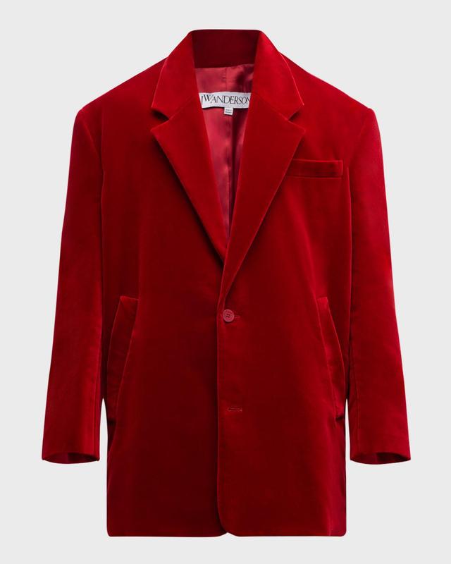 Mens Oversized Velvet Blazer Product Image