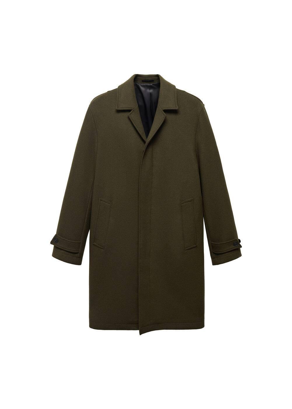 MANGO MAN - Regular fit wool coat khakiMen Product Image