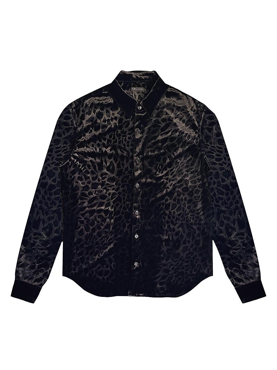 Mens Ford Velvet Leopard Sport Shirt Product Image