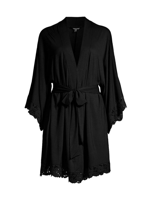 Eberjey Naya Lace Trim Jersey Knit Robe Product Image