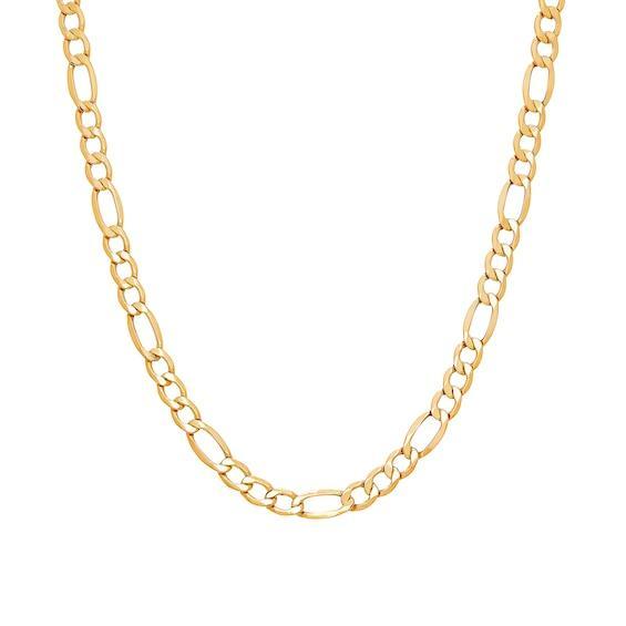 Men's 5.8mm Figaro Chain Necklace in Hollow 14K Gold - 26" Product Image