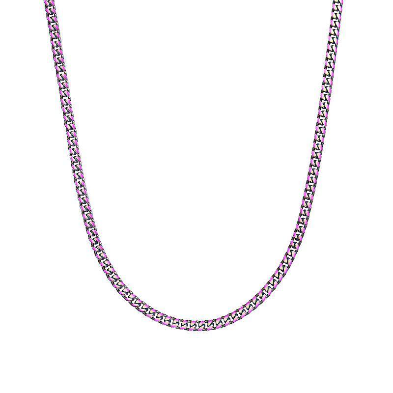 Mens LYNX Stainless Steel Curb Chain Necklace Product Image