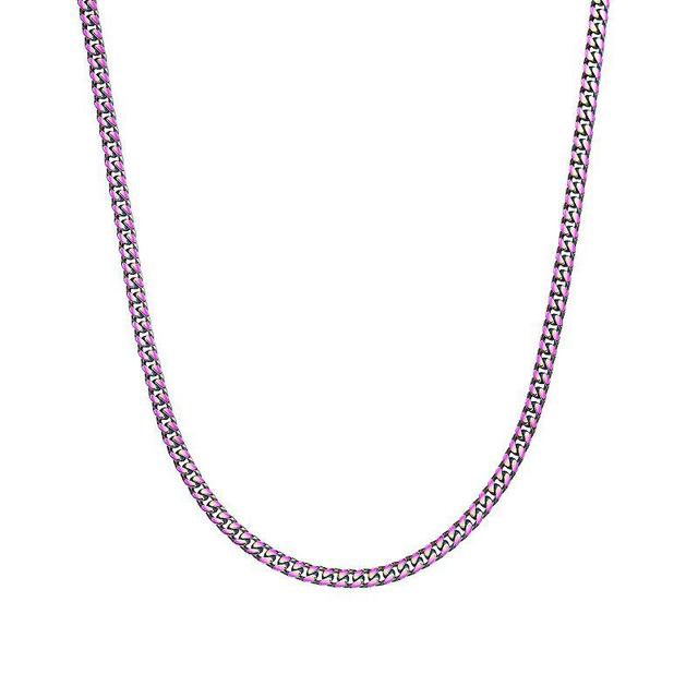 Mens LYNX Stainless Steel Curb Chain Necklace Product Image