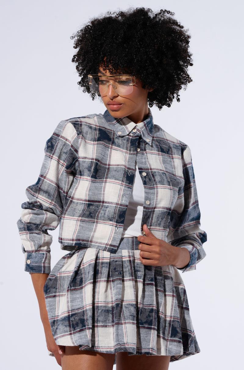 BELLA PLAID BUTTON DOWN SHIRT product image